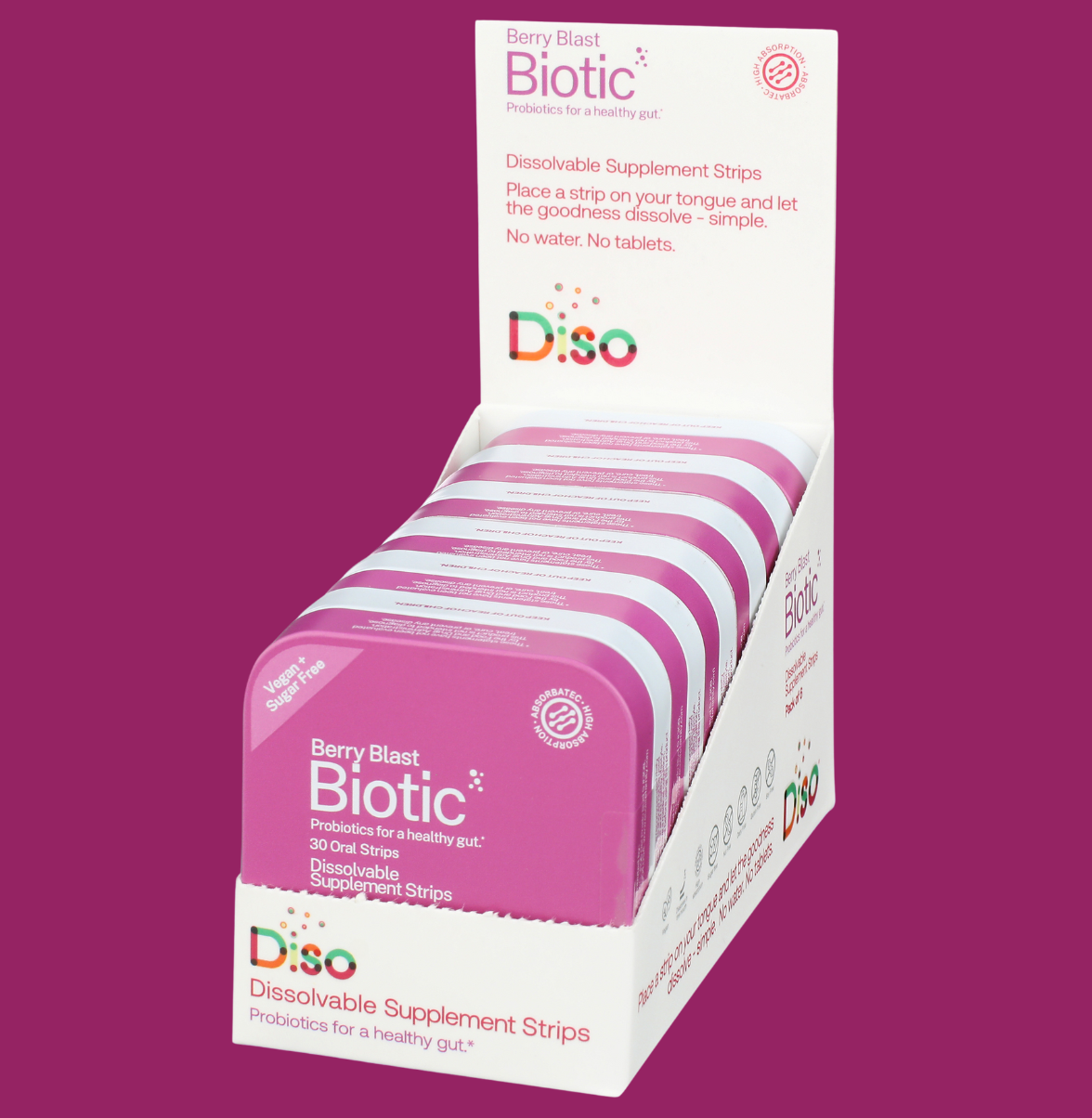 Diso Biotic- Dissolvable Probiotics, 30 count