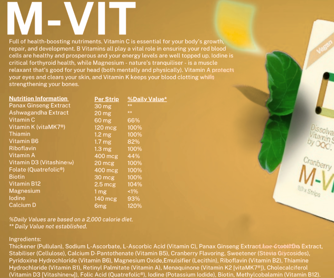 Diso M-Vit Multi-Vitamins Supplements, 30 count
